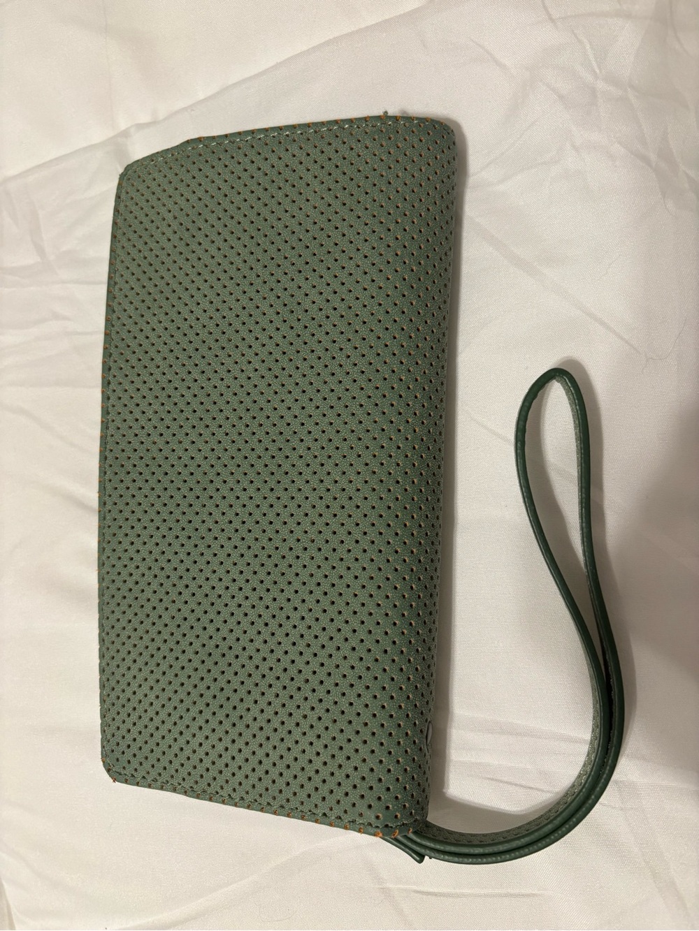 Green Wristlet Wallet with Strap